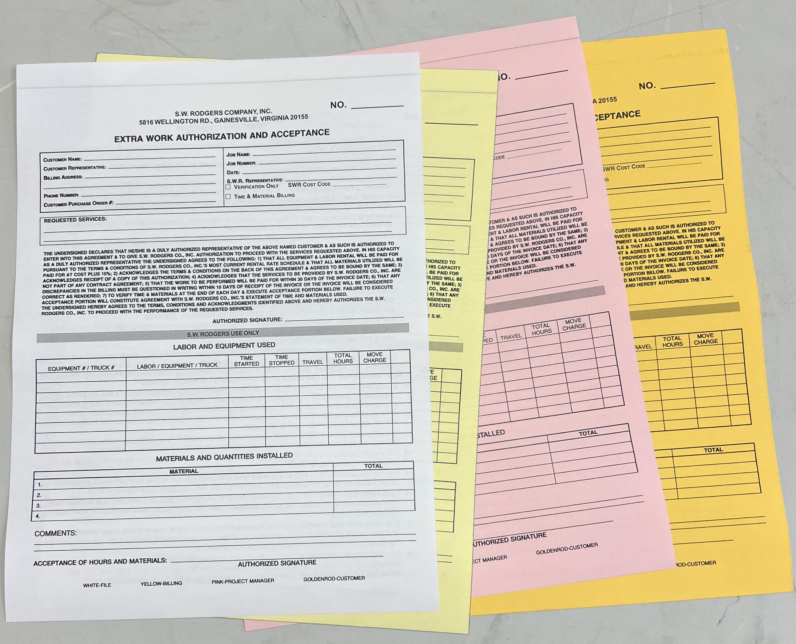 Carbon Copy Tickets & Forms